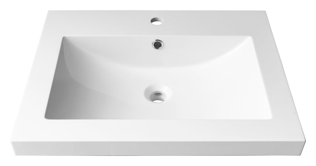 Layla lavatory acrylic sink with elegant design & smooth curves, perfect for contemporary bathrooms.