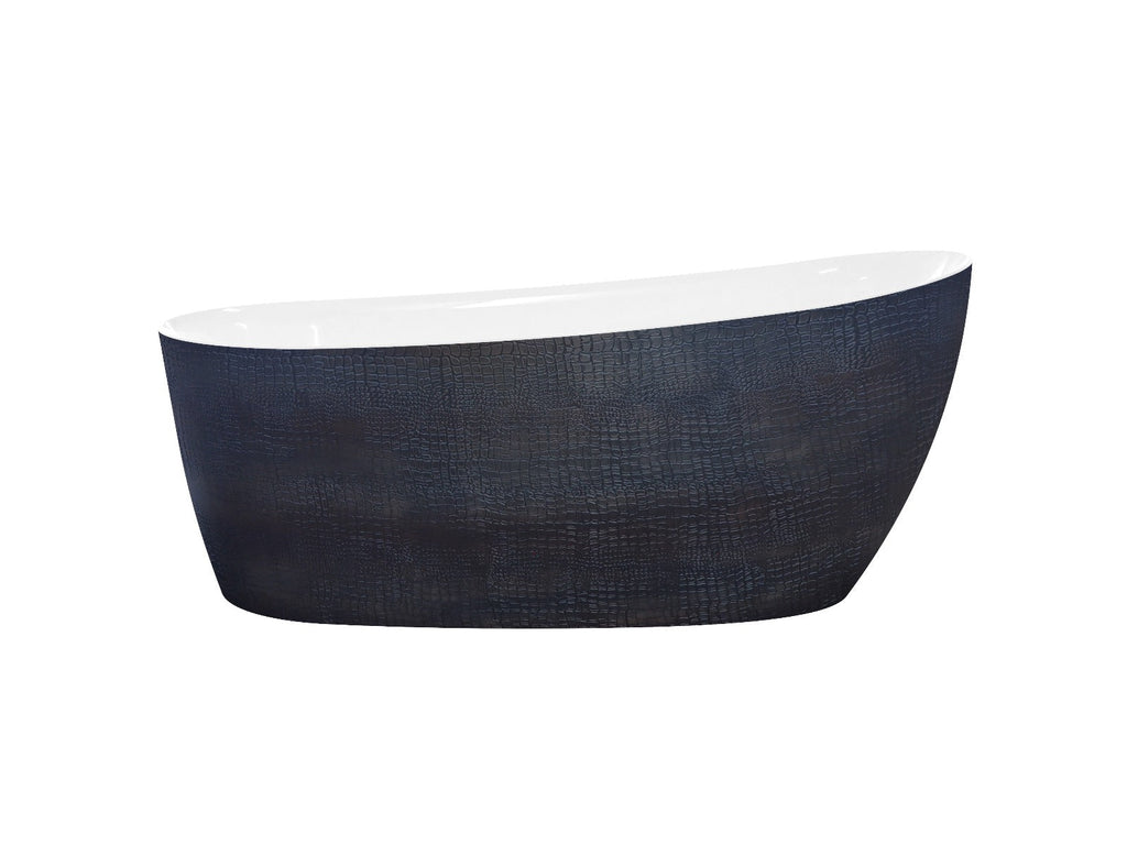 Bosco bathtub acrylic high quality finish black with texture crocodile skin